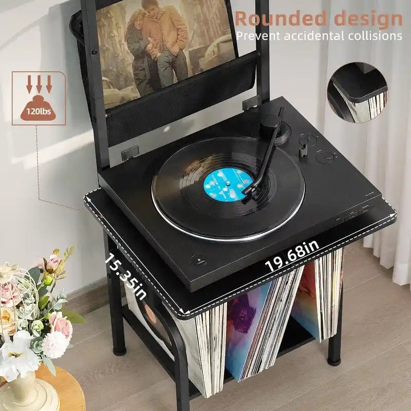 Meuble de tourne-disque haut - 50 x 39 x 144 cm
