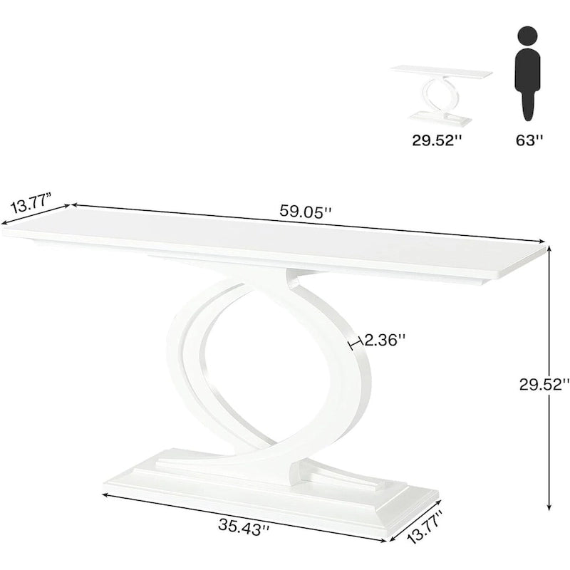 Console de ferme blanche pour salon