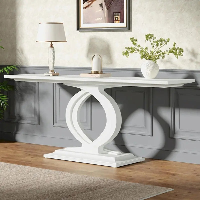 Console de ferme blanche pour salon