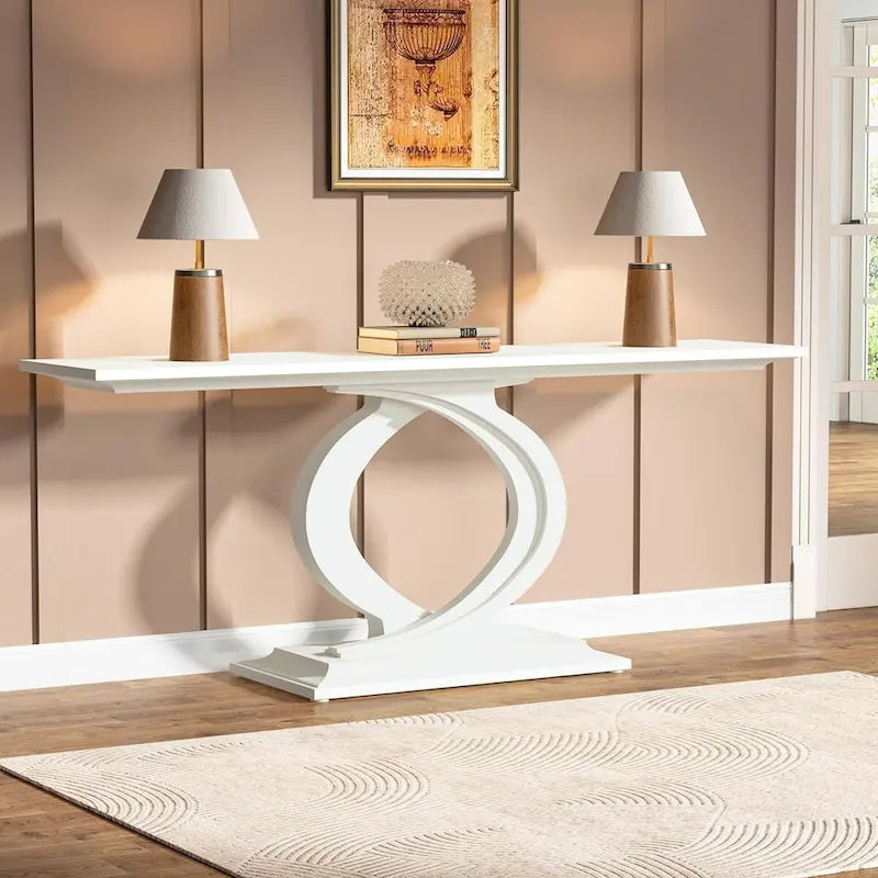 Console de ferme blanche pour salon