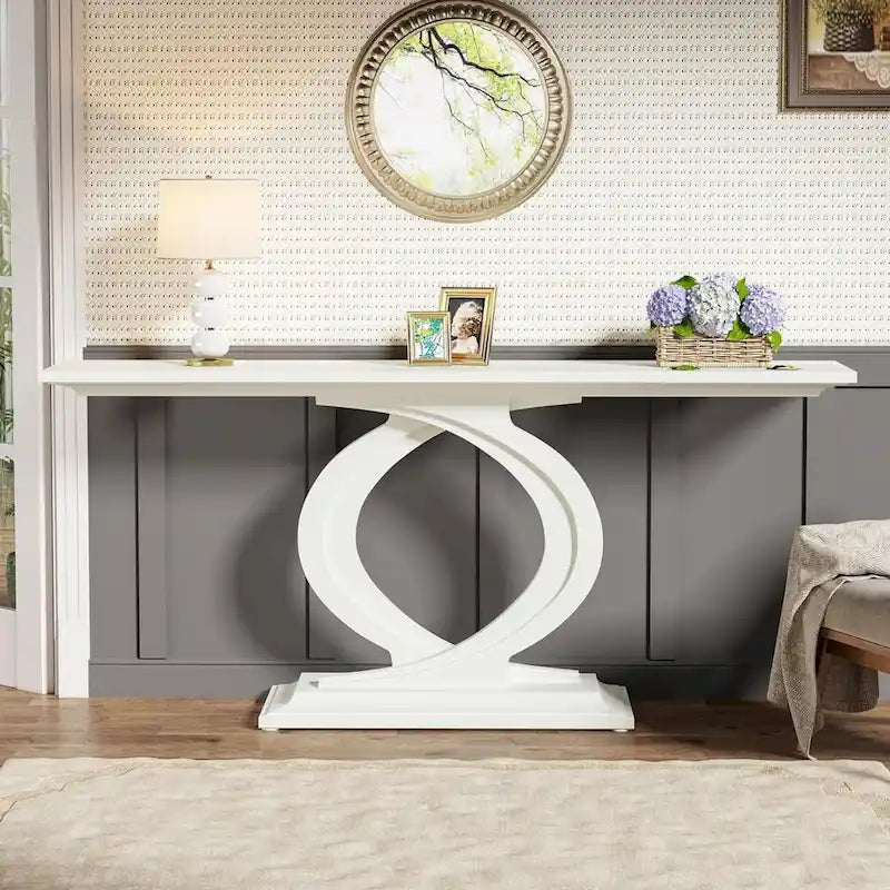 Console de ferme blanche pour salon