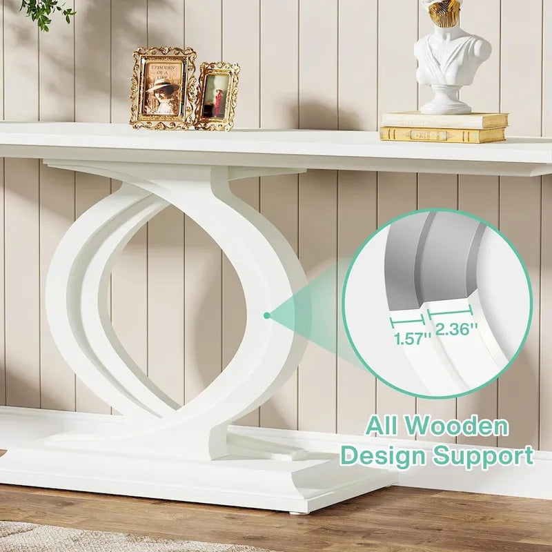 Console de ferme blanche pour salon