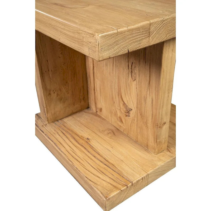 Table d'appoint Bridges en orme recyclé, naturel