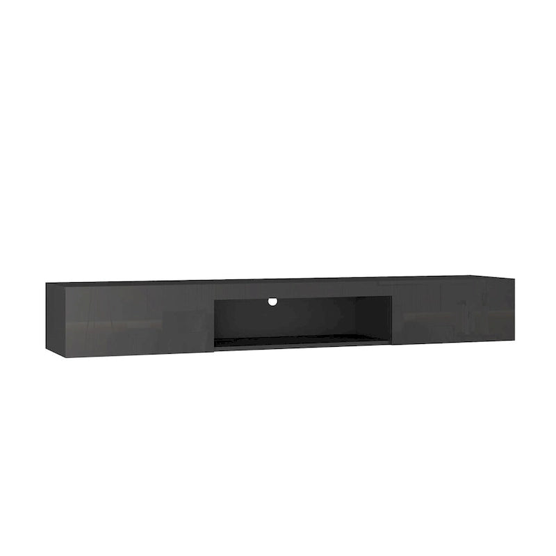 Meuble TV flottant mural avec 20 couleurs LED pour téléviseur 55 60 65 pouces
