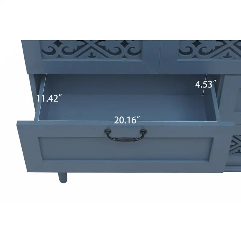 Commode 7 tiroirs, Meuble américain, Convient pour chambre à coucher, salon, bureau