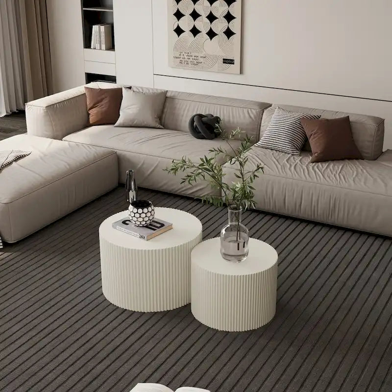 Tables gigognes Wave Stripe pour salon et chambre