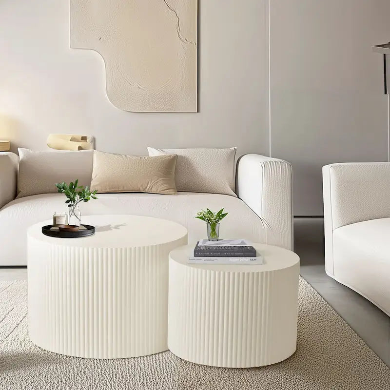 Tables gigognes Wave Stripe pour salon et chambre