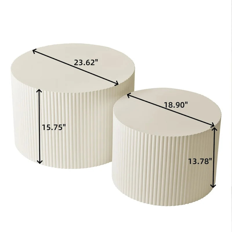 Tables gigognes Wave Stripe pour salon et chambre