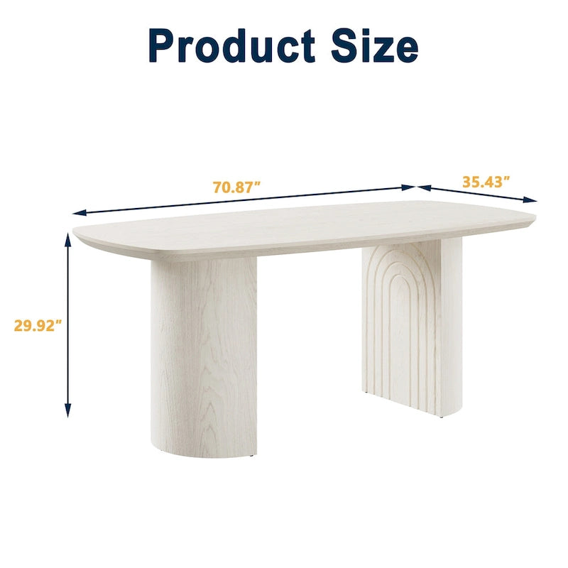 Table à manger d'appoint en bois grand format Clihome