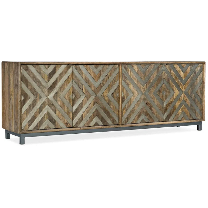 Four-Door Entertainment Console - 86W x 30H x 18D