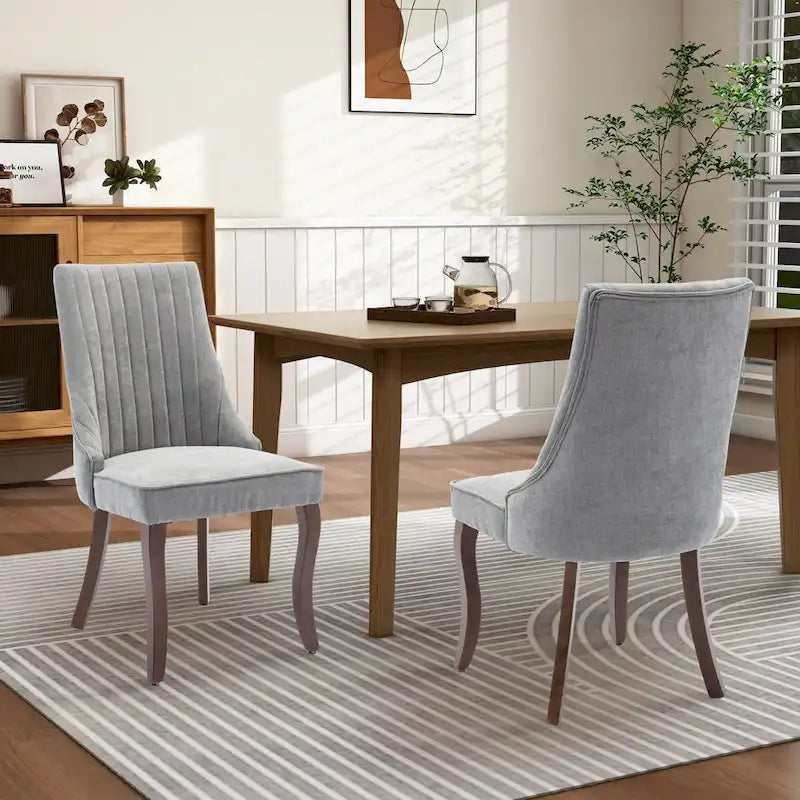 Ensemble de 2 chaises de salle à manger capitonnées