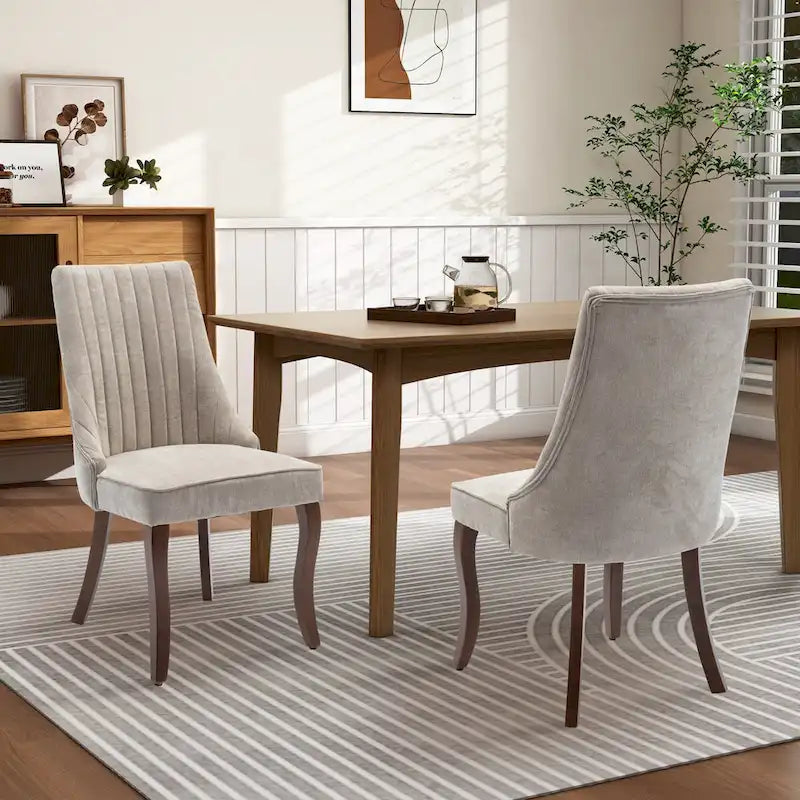 Ensemble de 2 chaises de salle à manger capitonnées
