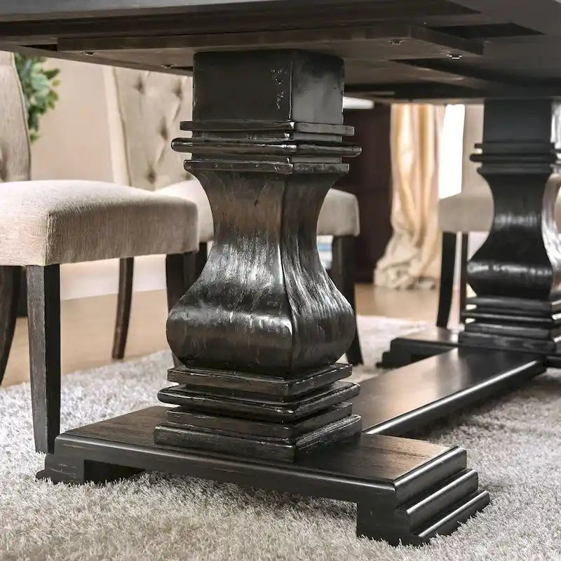Ensemble de salle à manger 7 pièces en bois massif ivoire Kaolinovo par Furniture of America