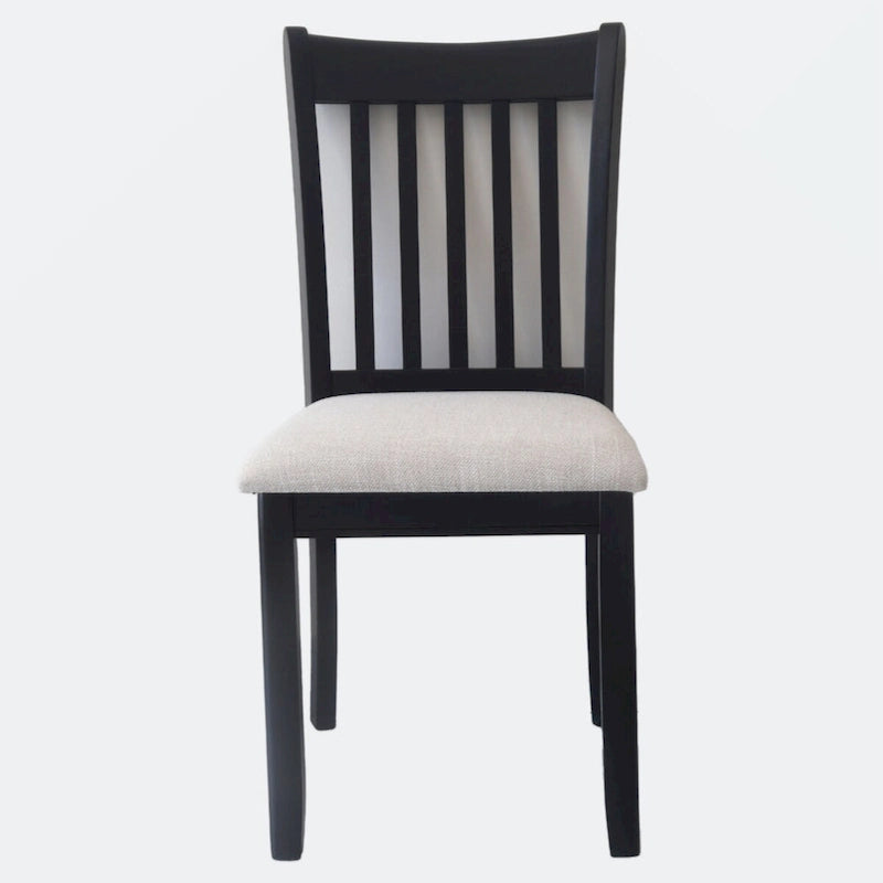 Sièges Rembourrés Chaises de Salle à Manger Noires Confortables Lot de 2 pour Ferme, Cuisine