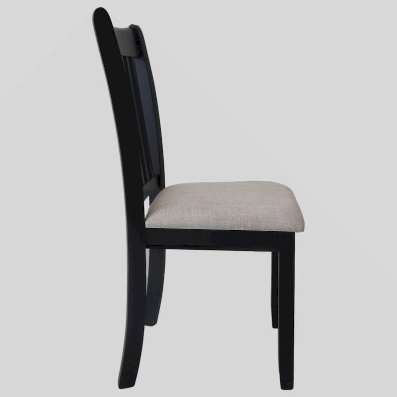 Sièges Rembourrés Chaises de Salle à Manger Noires Confortables Lot de 2 pour Ferme, Cuisine