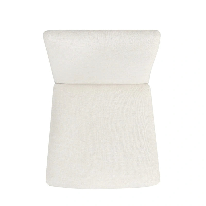 Chaise de salle à manger HomePop Modern capitonnée – Crème tissé texturé (Lot de 2)
