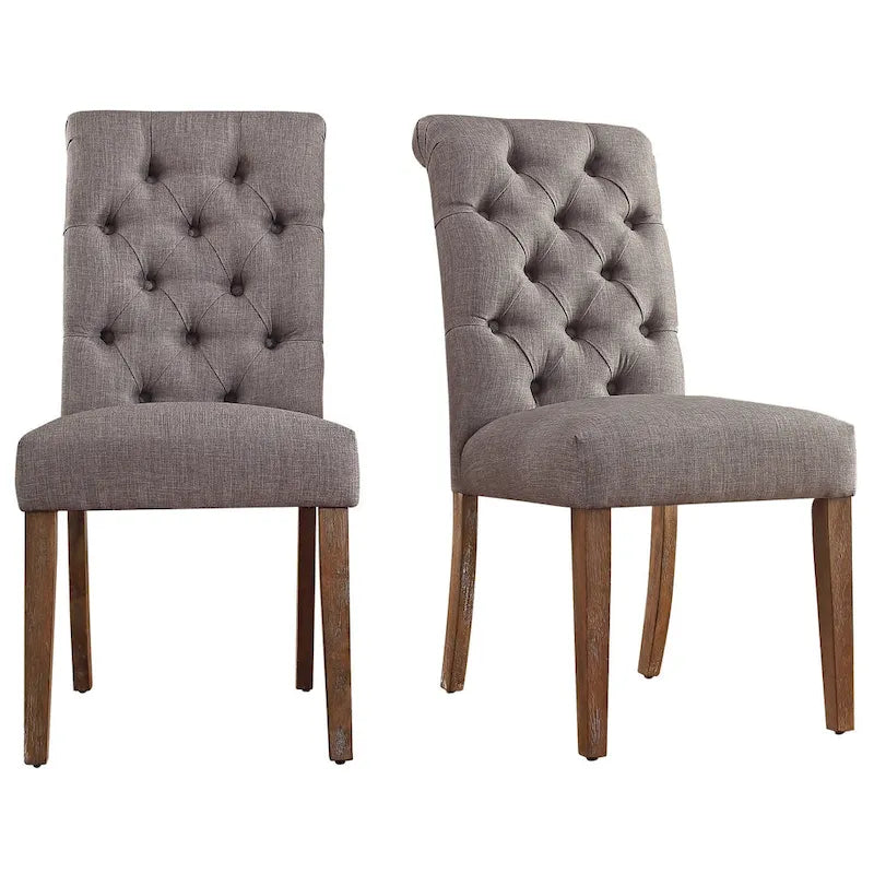Ensemble de salle à manger 7 pièces Benchwright Rustic avec table ronde à piédestal en X et dossier roulé par iNSPIRE Q Artisan