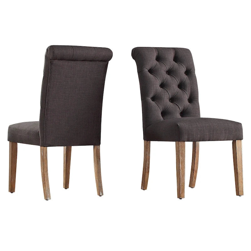 Ensemble de salle à manger 7 pièces Benchwright Rustic avec table ronde à piédestal en X et dossier roulé par iNSPIRE Q Artisan