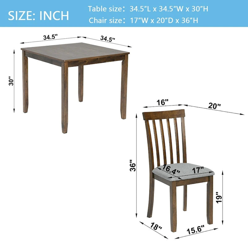Ensemble table à manger rectangulaire