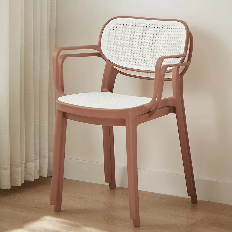 Lot de 2 chaises de salle à manger Art Leon modernes empilables pour l'intérieur et l'extérieur