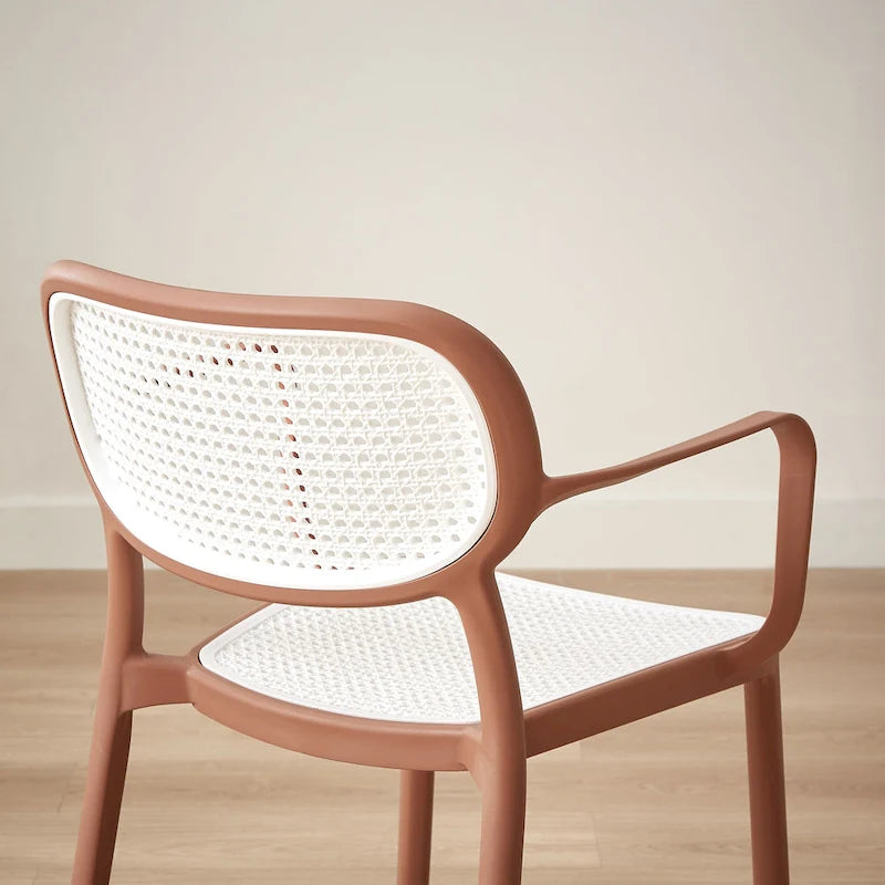 Lot de 2 chaises de salle à manger Art Leon modernes empilables pour l'intérieur et l'extérieur