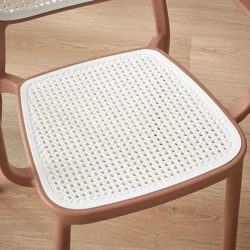 Lot de 2 chaises de salle à manger Art Leon modernes empilables pour l'intérieur et l'extérieur