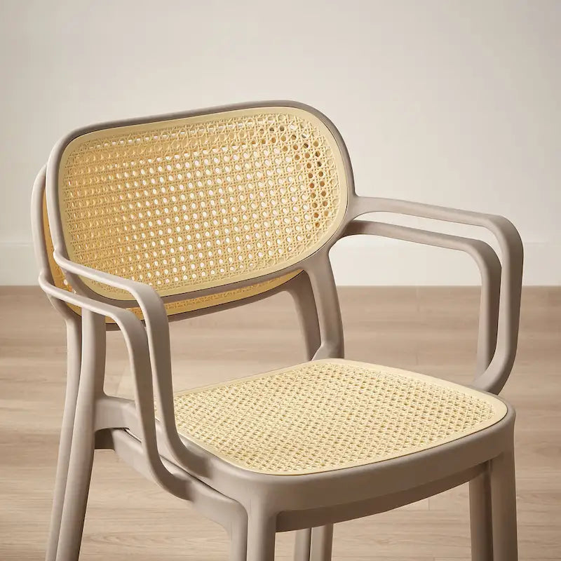 Lot de 2 chaises de salle à manger Art Leon modernes empilables pour l'intérieur et l'extérieur
