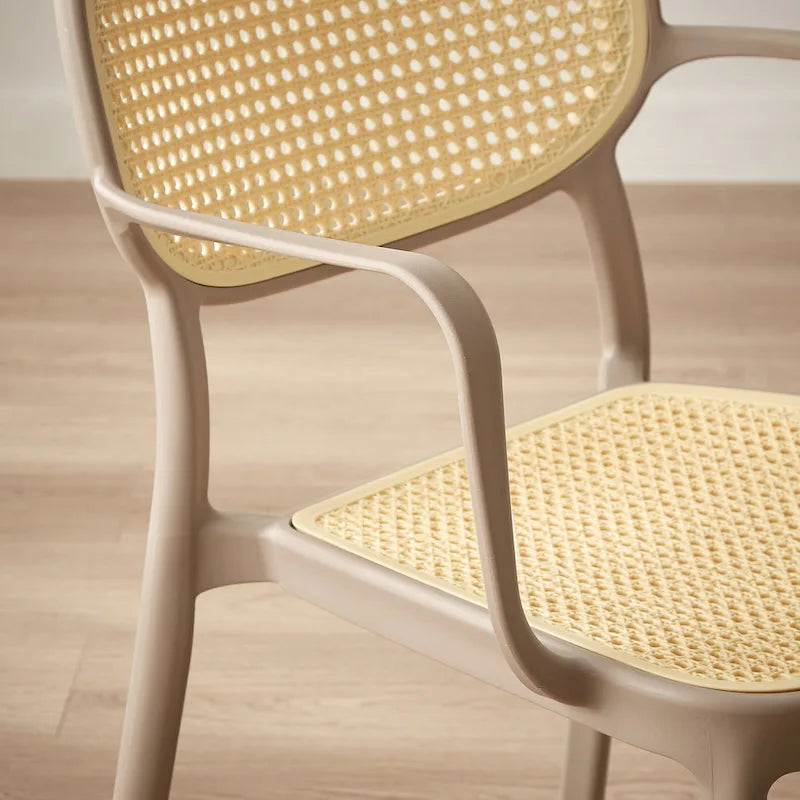 Lot de 2 chaises de salle à manger Art Leon modernes empilables pour l'intérieur et l'extérieur