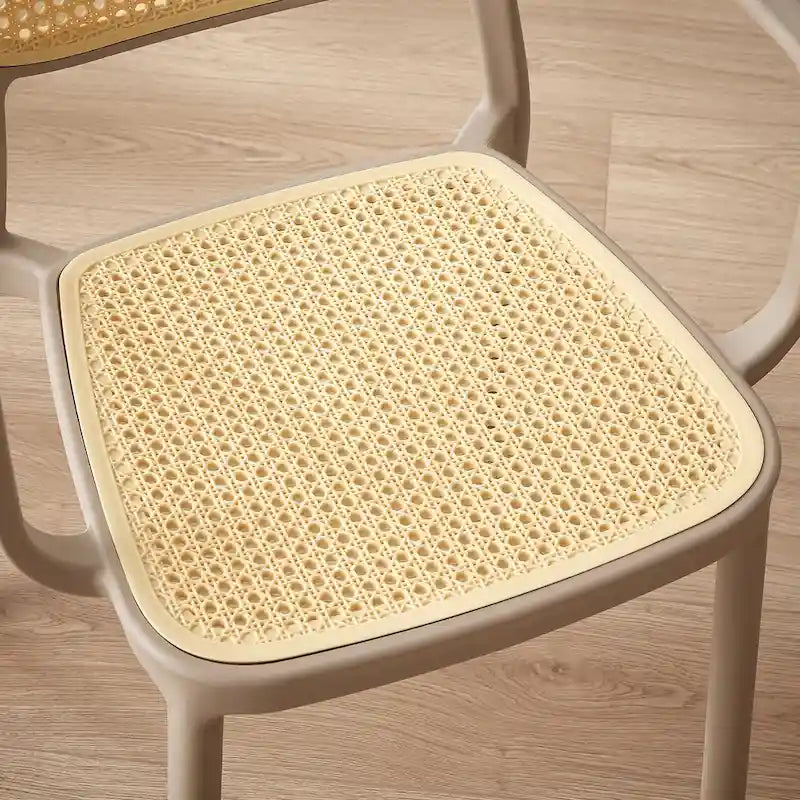 Lot de 2 chaises de salle à manger Art Leon modernes empilables pour l'intérieur et l'extérieur