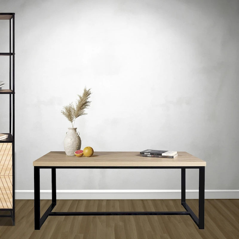 Table Basse Bali Style Côtier Moderne Dessus Bois Naturel