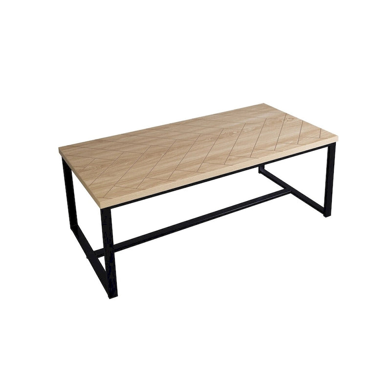 Table Basse Bali Style Côtier Moderne Dessus Bois Naturel
