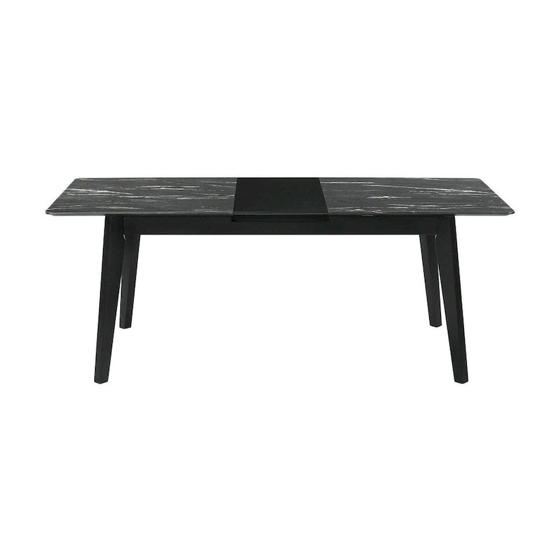 Table à manger noire Bellingham avec rallonge escamotable