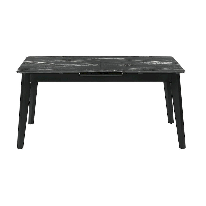 Table à manger noire Bellingham avec rallonge escamotable