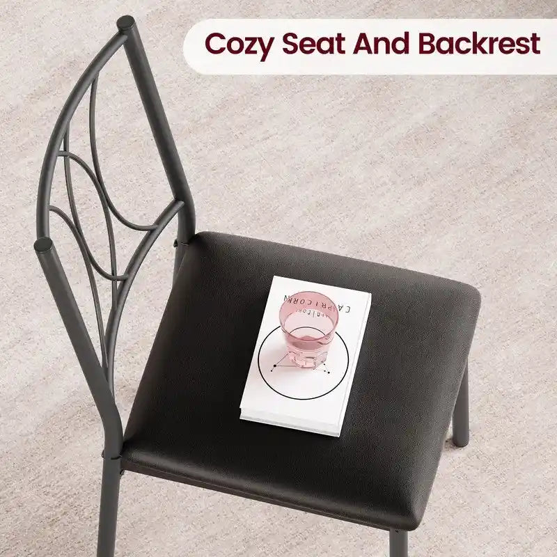 Ensemble de table à manger pour 4, table de cuisine avec 2 bancs rembourrés