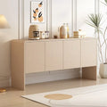 Buffet de Rangement Minimaliste de 60 L avec 4 Portes et Dispositif de Rebond pour Salon et Entrée (Crème Abricot)