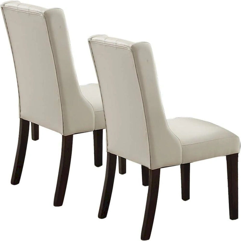 Chaises de salle à manger capitonnées modernes en similicuir (lot de 2)