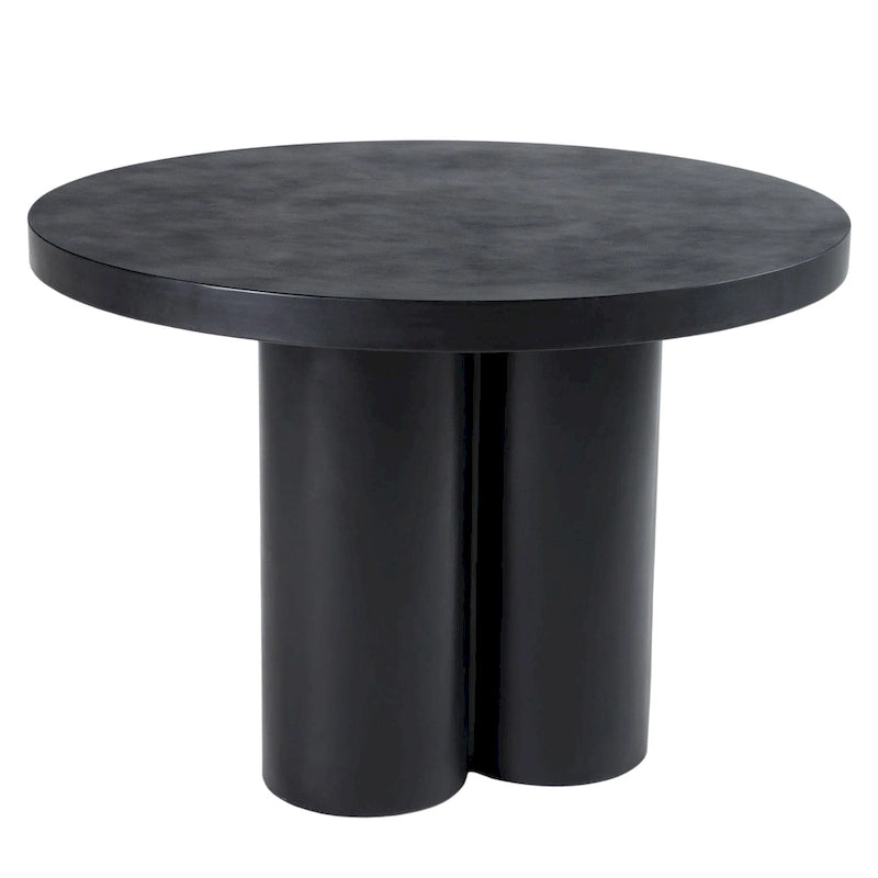 Table à manger ronde Modrest Bruni moderne en béton noir