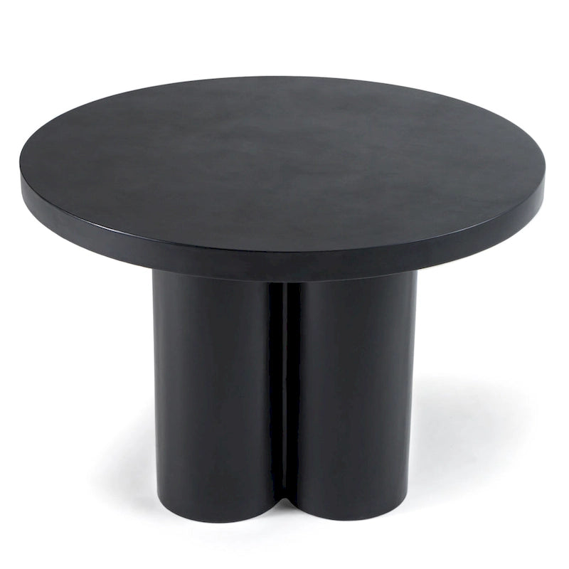 Table à manger ronde Modrest Bruni moderne en béton noir