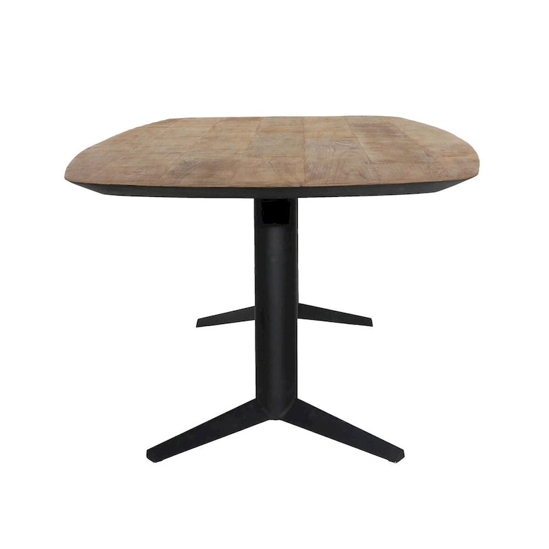 Table à manger en teck Lydia 102, noire