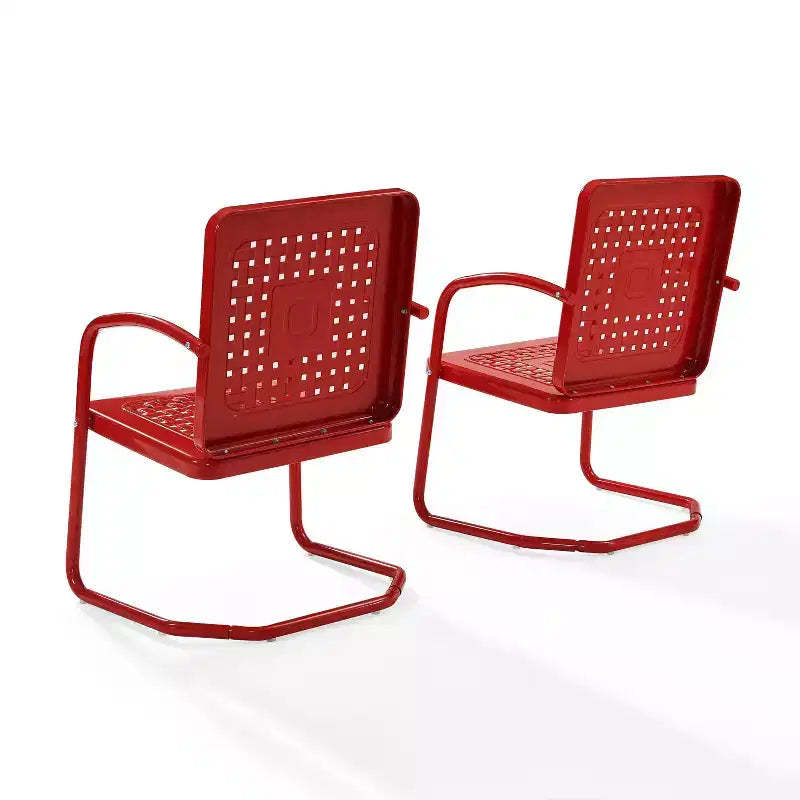 Lot de 2 fauteuils de jardin en métal Bates Crosley