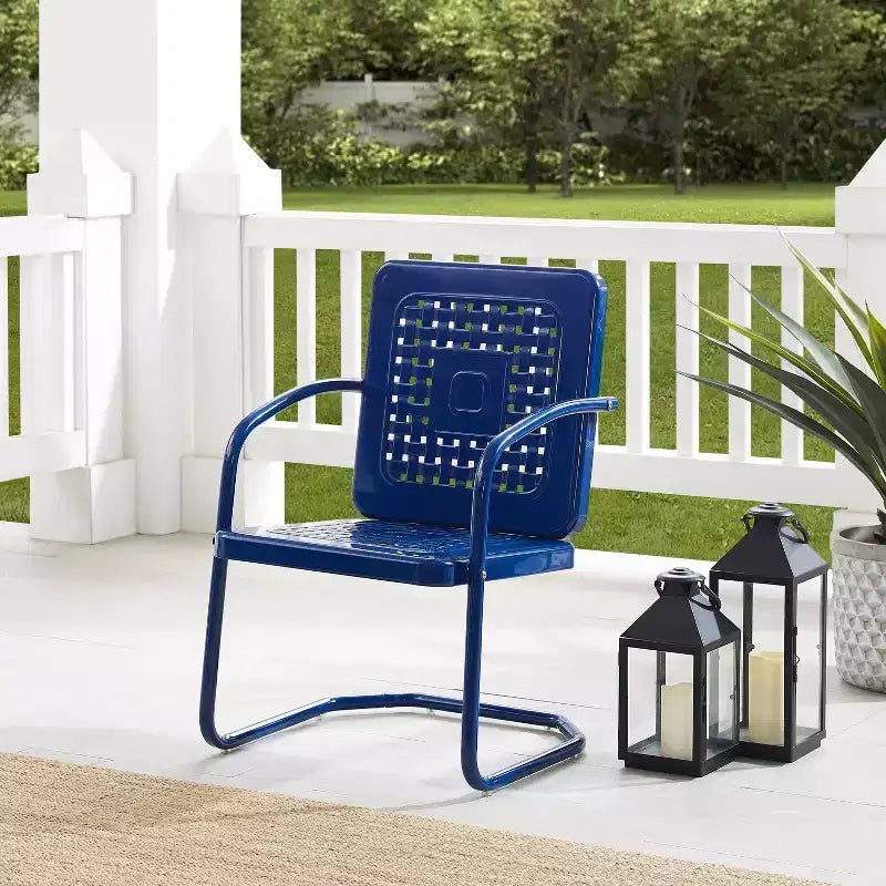 Lot de 2 fauteuils de jardin en métal Bates Crosley