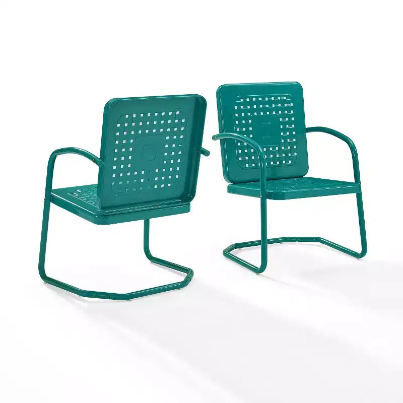 Lot de 2 fauteuils de jardin en métal Bates Crosley