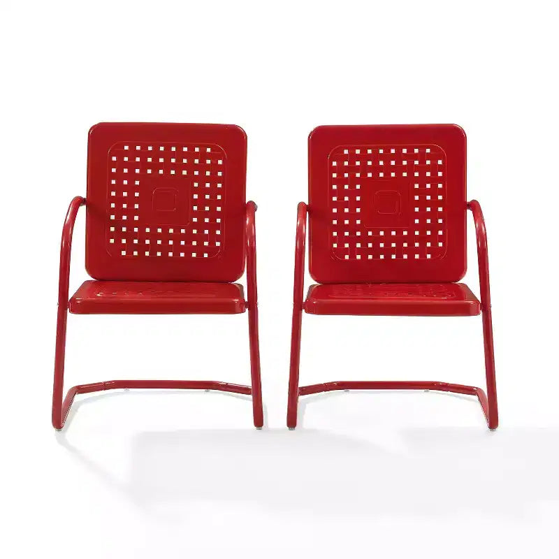 Lot de 2 fauteuils de jardin en métal Bates Crosley