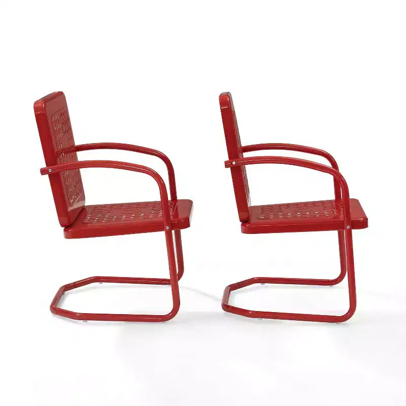 Lot de 2 fauteuils de jardin en métal Bates Crosley