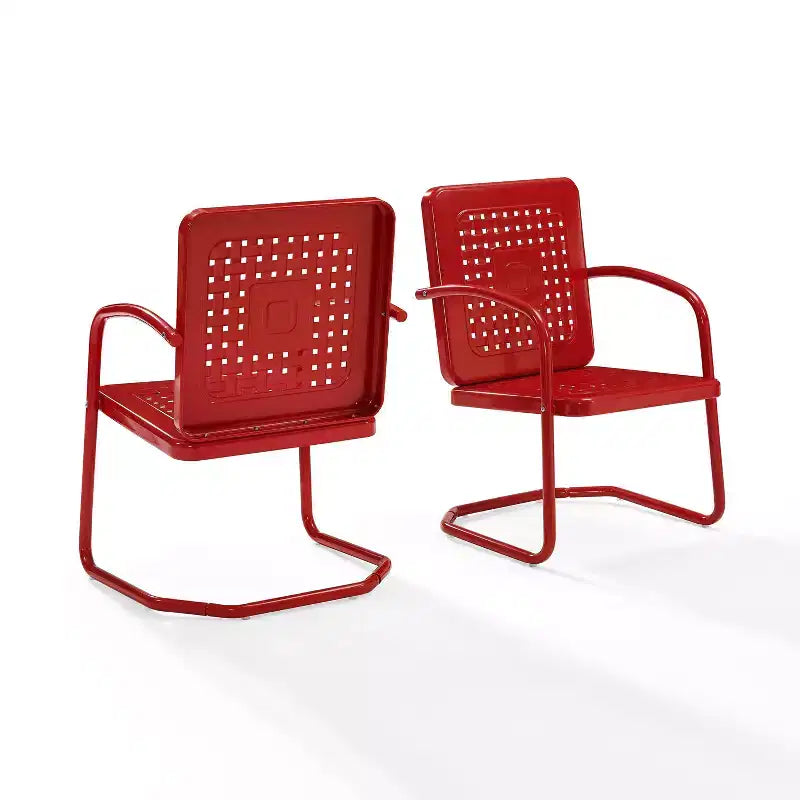 Lot de 2 fauteuils de jardin en métal Bates Crosley