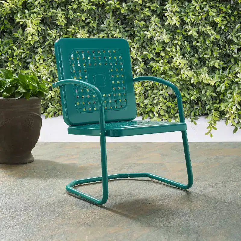 Lot de 2 fauteuils de jardin en métal Bates Crosley