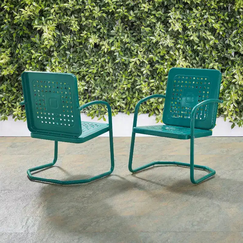 Lot de 2 fauteuils de jardin en métal Bates Crosley