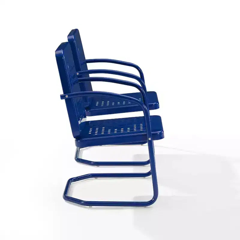 Lot de 2 fauteuils de jardin en métal Bates Crosley