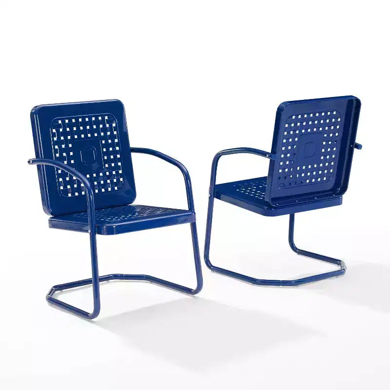 Lot de 2 fauteuils de jardin en métal Bates Crosley