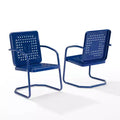Lot de 2 fauteuils de jardin en métal Bates Crosley